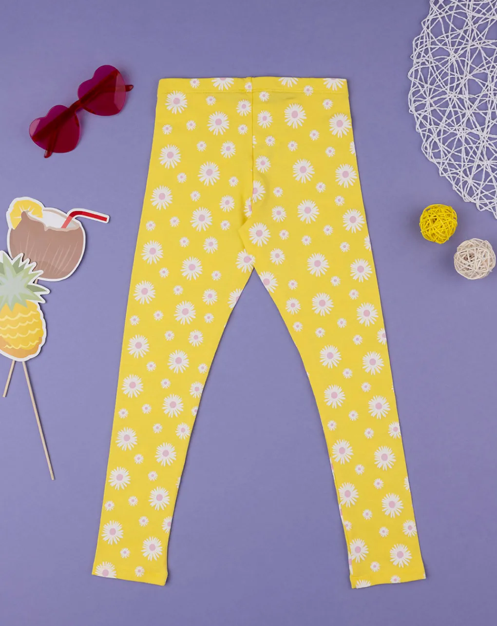 Prenatal Leggings E Gonne-Leggings Bambina Jersey Stretch Margherite Allover