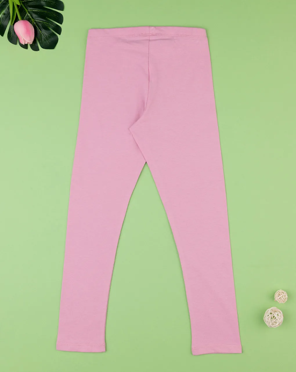 Prenatal Leggings E Gonne-Leggings Bambina Stretch Tinta Unita Rosa