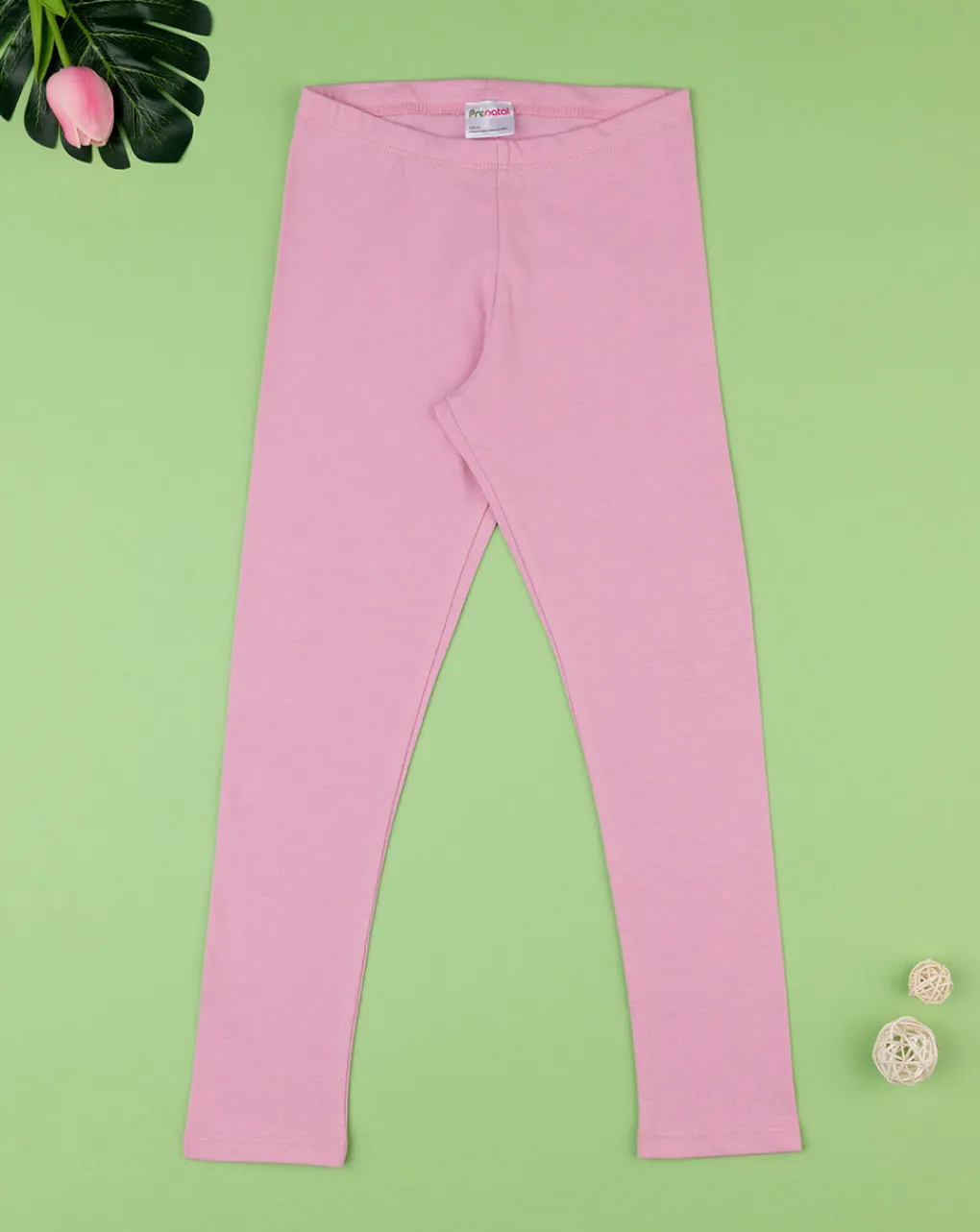 Prenatal Leggings E Gonne-Leggings Bambina Stretch Tinta Unita Rosa