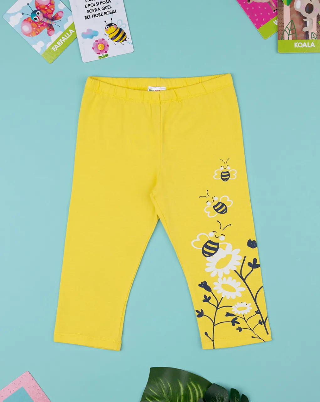 Prenatal Leggings E Gonne-Leggings Bimba Gialli Con Stampa