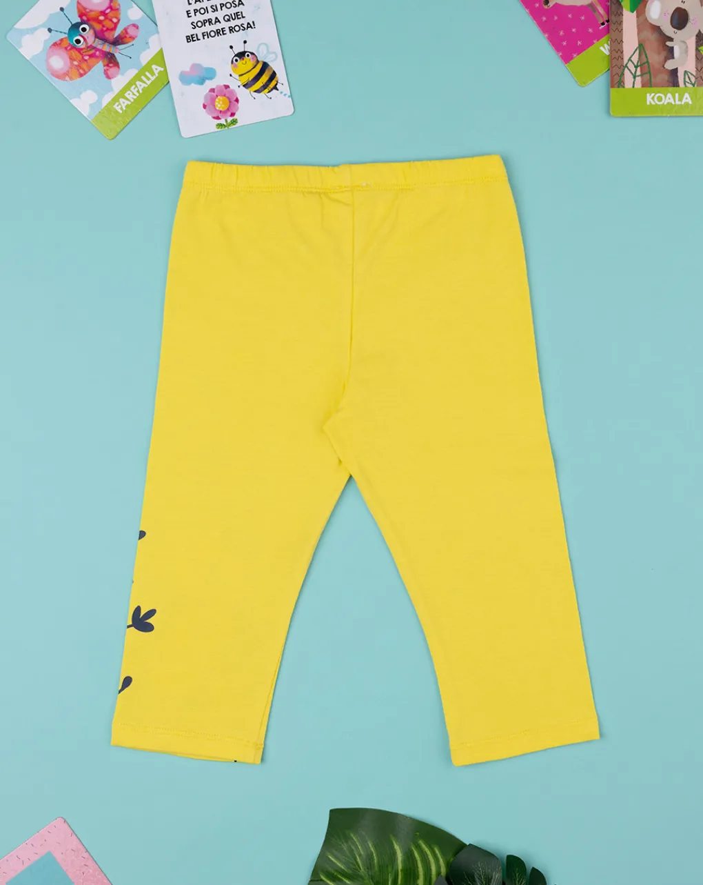 Prenatal Leggings E Gonne-Leggings Bimba Gialli Con Stampa
