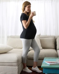 Prenatal Pantaloni Gonne E Leggings-Leggings Premaman Con Fascia Alta In Vita
