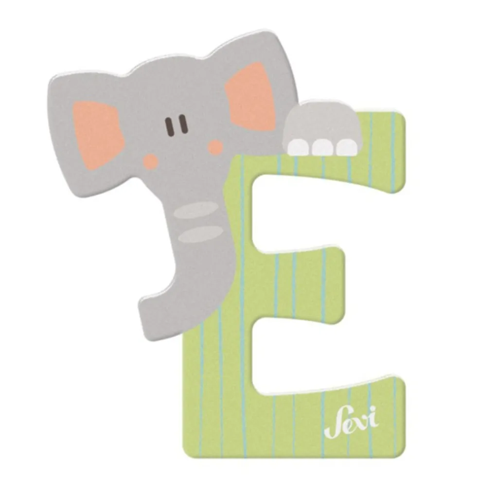 Sevi Giochi In Legno-Lettera E Elefante