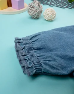 Prenatal Magliette Camicie E Body-Maglia Bambina Mezze Maniche Chambray
