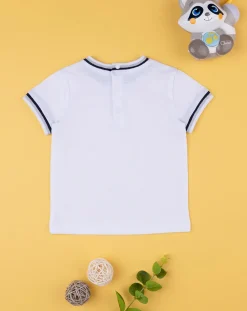 Prenatal Magliette Camicie E Body-Maglia Bianca Maniche Corte Basica Bimbo