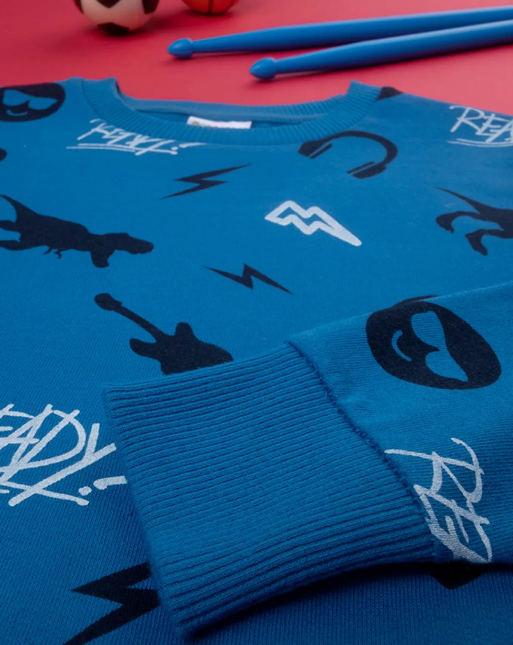 Prenatal Maglioni E Cardigan-Maglia Bimbo Blu "Dinosauro”