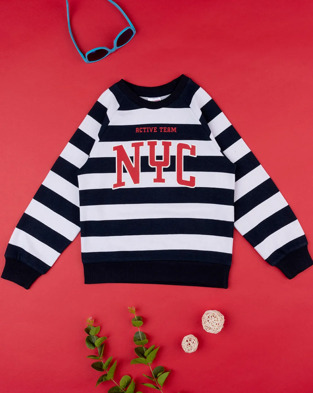 Prenatal Maglioni E Cardigan-Maglia Bimbo College Panna/Blu