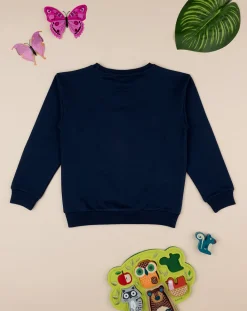 Prenatal Felpe E Maglioni-Maglia Felpa Bambina Blu "Farfalle”
