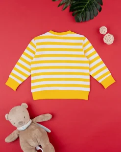 Prenatal Maglioni E Cardigan-Maglia French Terry Bimbo Rigata Gialla