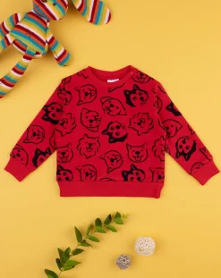 Prenatal Maglioni E Cardigan-Maglia French Terry Bimbo Rossa