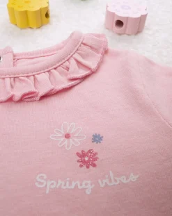 Prenatal Magliette-Maglia Jersey Bimba Rosa