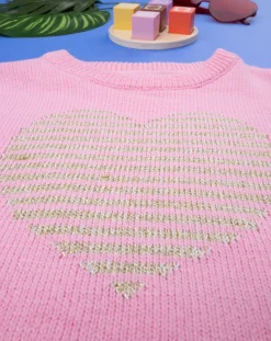 Prenatal Felpe E Maglioni-Maglia Tricot Bimba Rosa