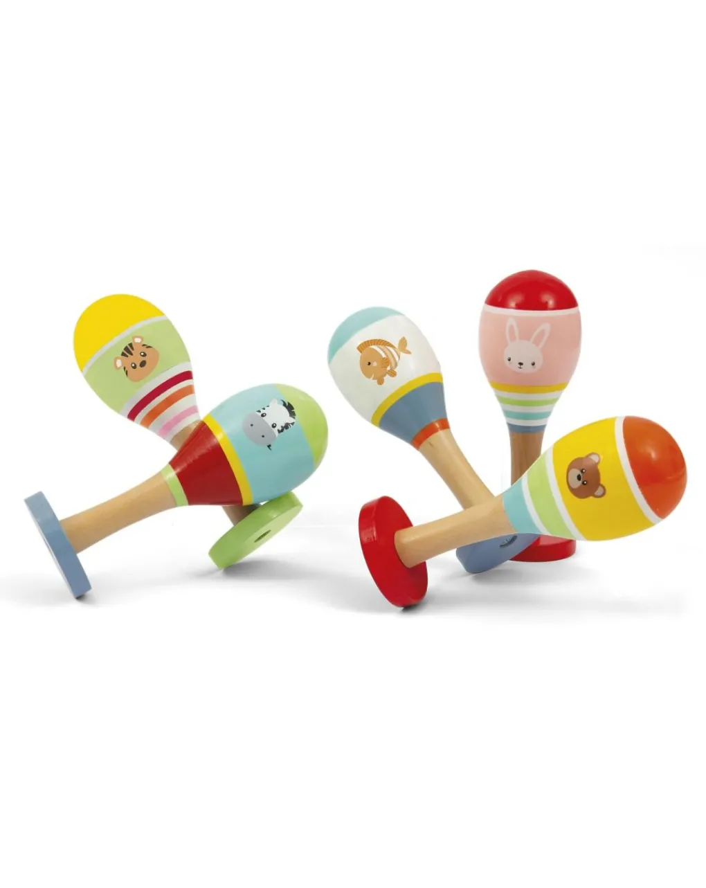 Wood'N'Play Giochi Primi Mesi-Maracas In Legno - Wood’N’Play