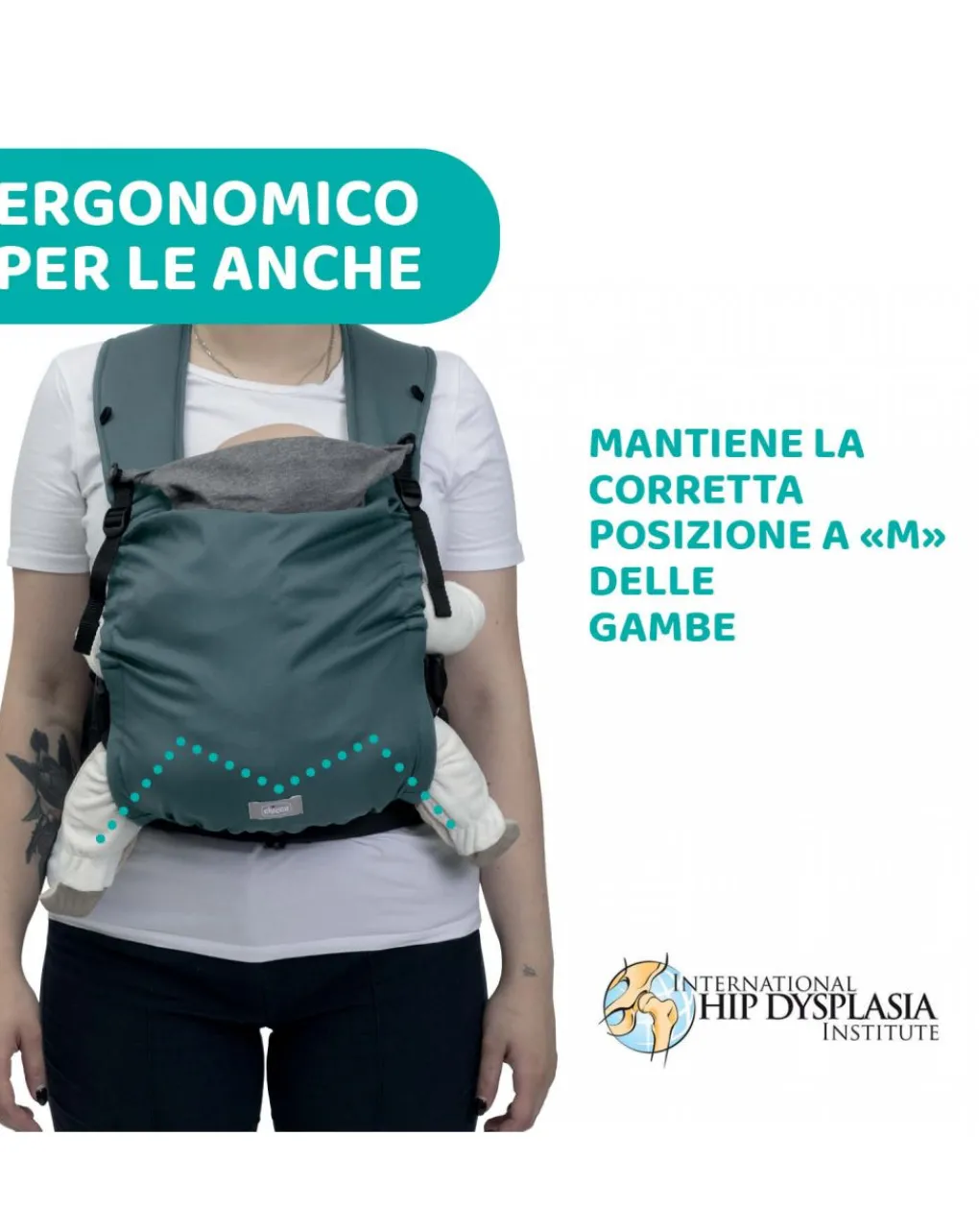 Chicco Marsupi E Zaini-Marsupio Skin Fit Green Wood -
