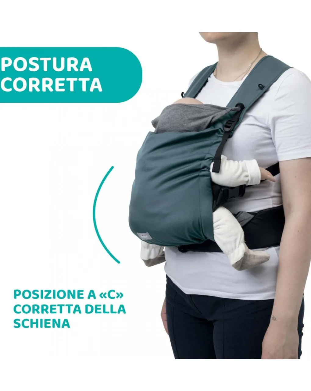 Chicco Marsupi E Zaini-Marsupio Skin Fit Green Wood -