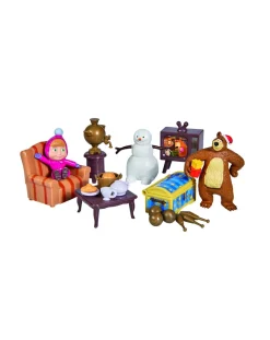 Masha&Orso Giochi Interattivi E Prescolari-Masha & Orso - Masha Casa Di Orso Neve Con Personaggi