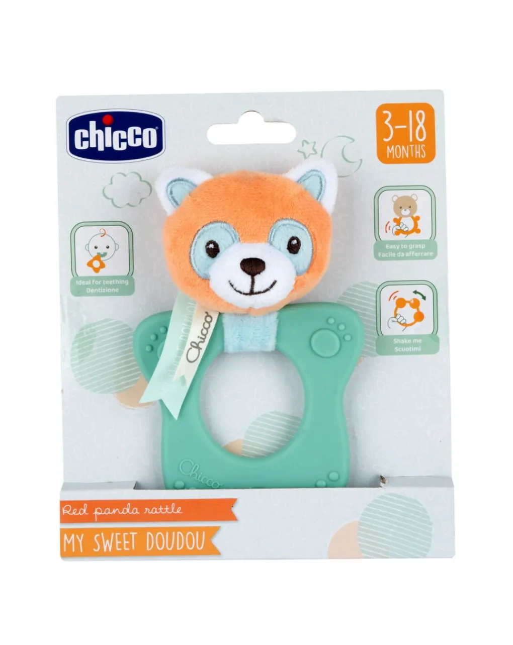Chicco Sonaglini E Trillini-Massaggiagengive Panda Rosso -