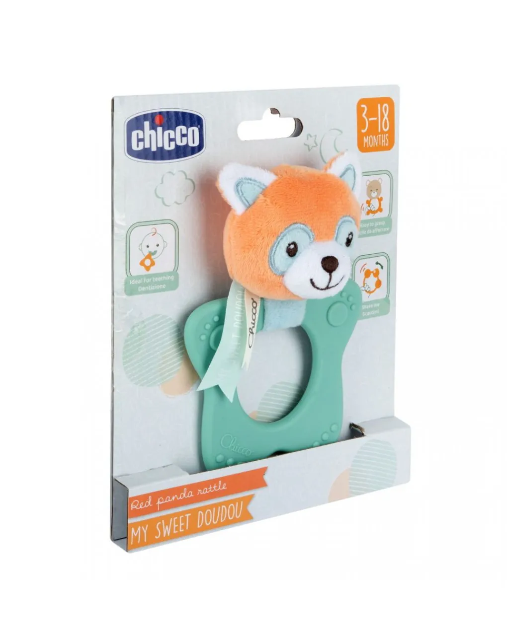 Chicco Sonaglini E Trillini-Massaggiagengive Panda Rosso -