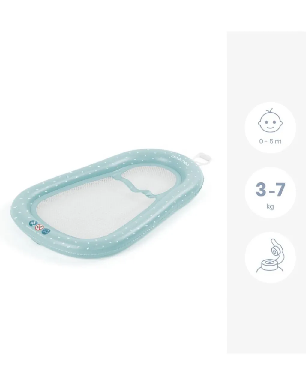 Doomoo Vaschette E Accessori-Materassino Bagno Gonfiabile Azzurro - o