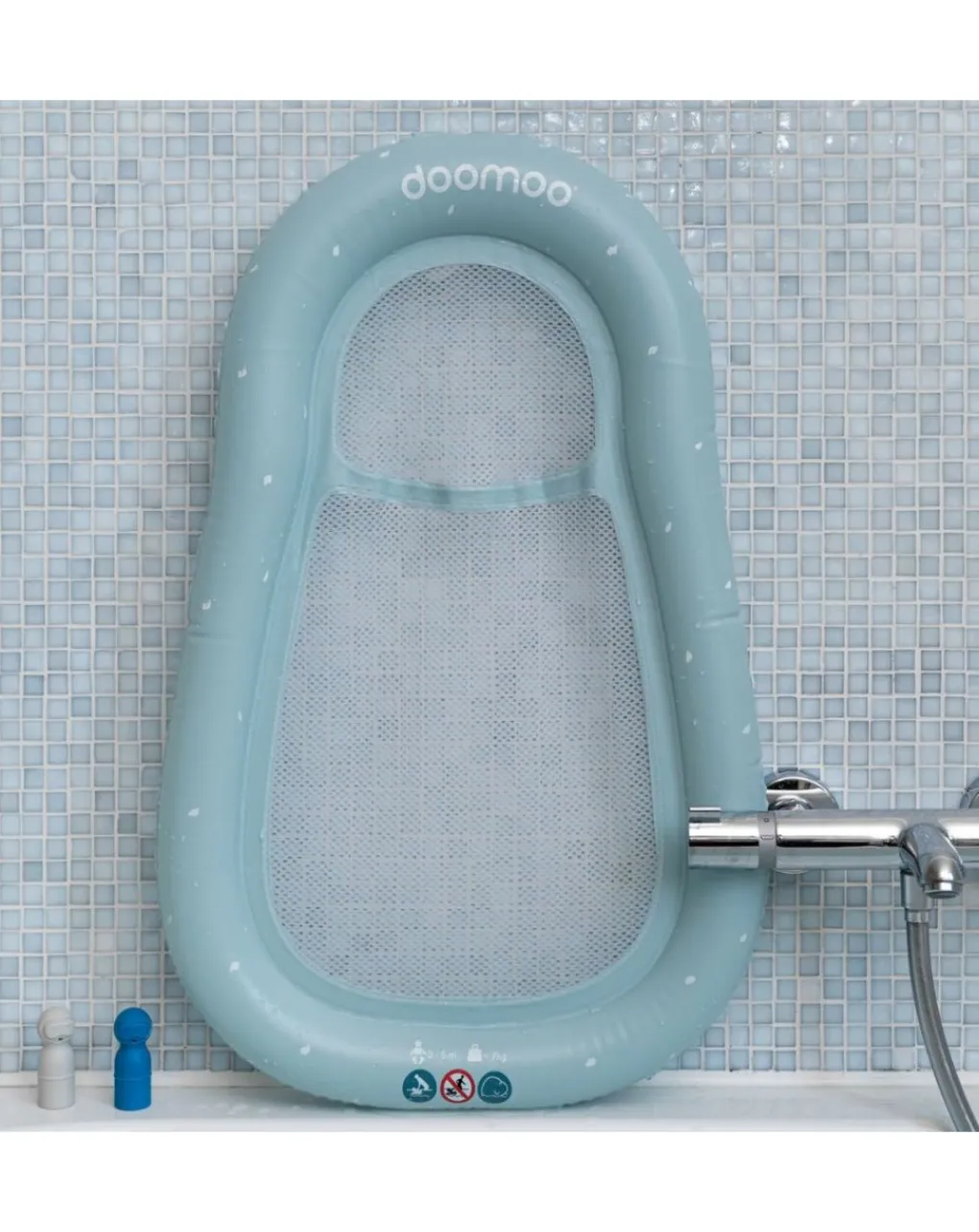 Doomoo Vaschette E Accessori-Materassino Bagno Gonfiabile Azzurro - o