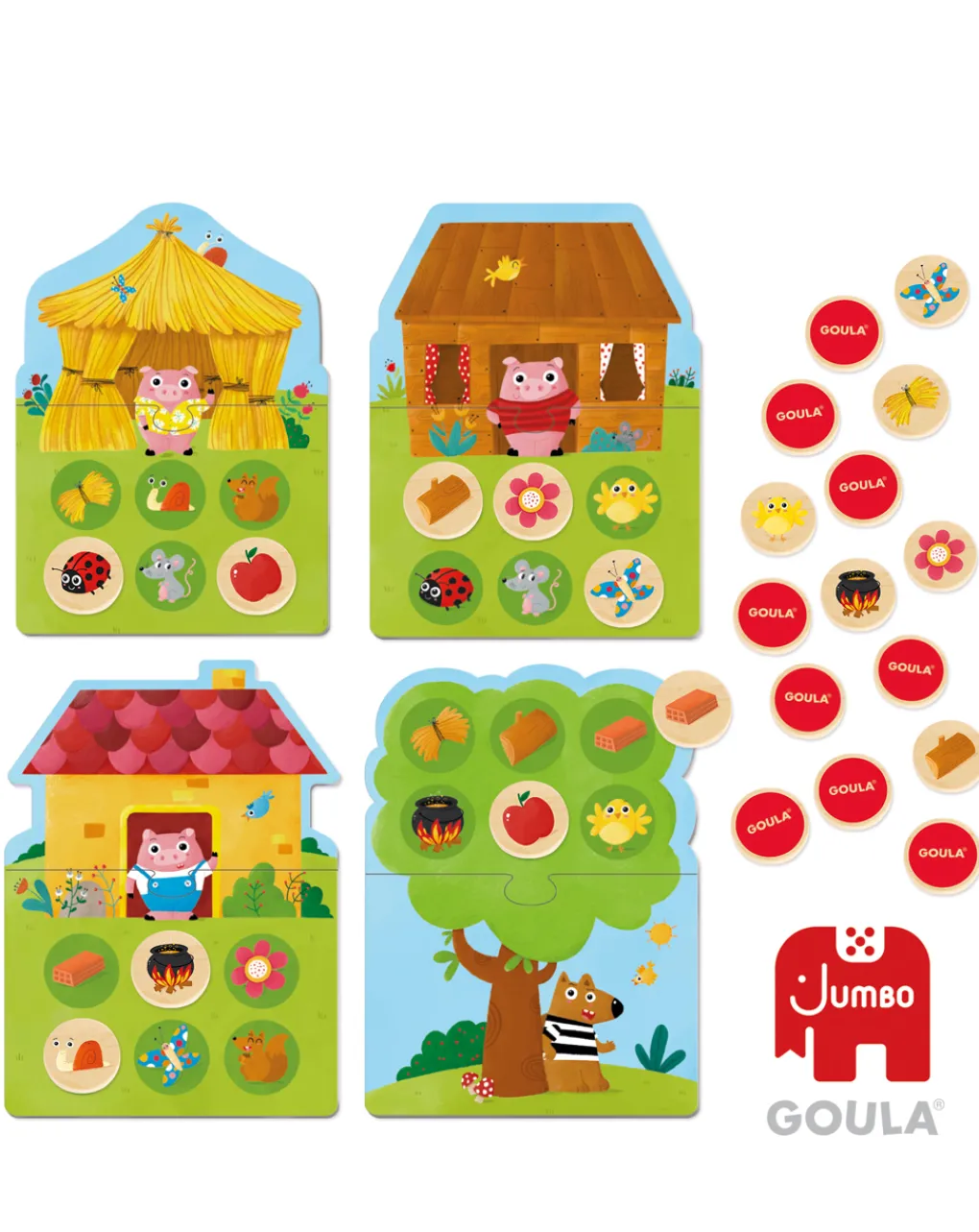 Goula Giochi Didattici-Memo Lotto I 3 Porcellini -