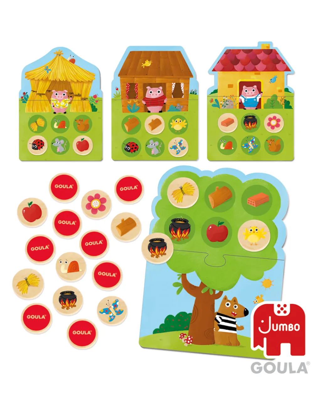 Goula Giochi Didattici-Memo Lotto I 3 Porcellini -