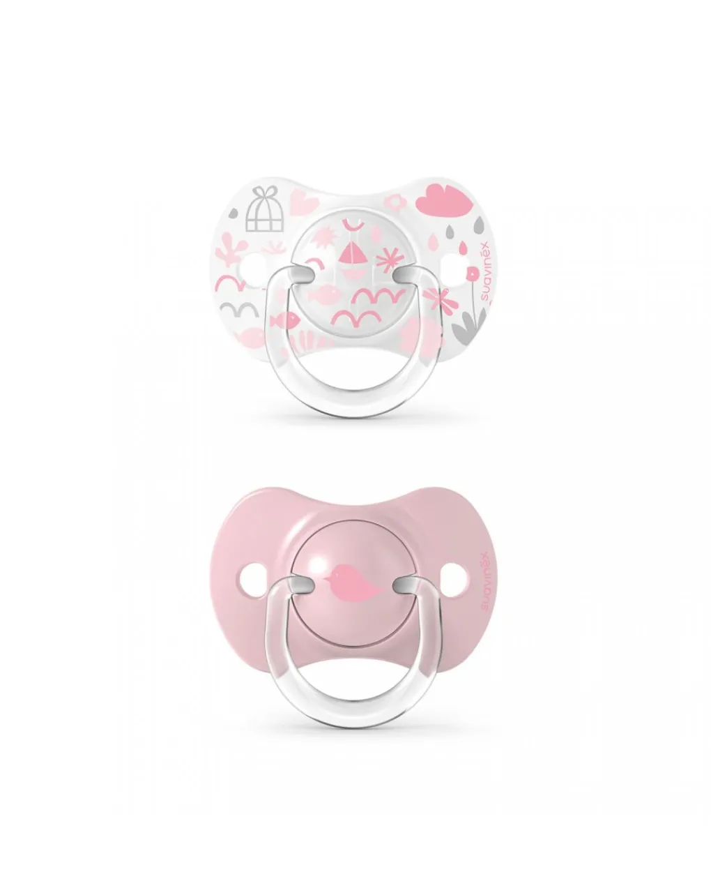 Suavinex Succhietti-Memories Succhietto Silicone 0/6M Tettina Sx Pro 2Pz Rosa