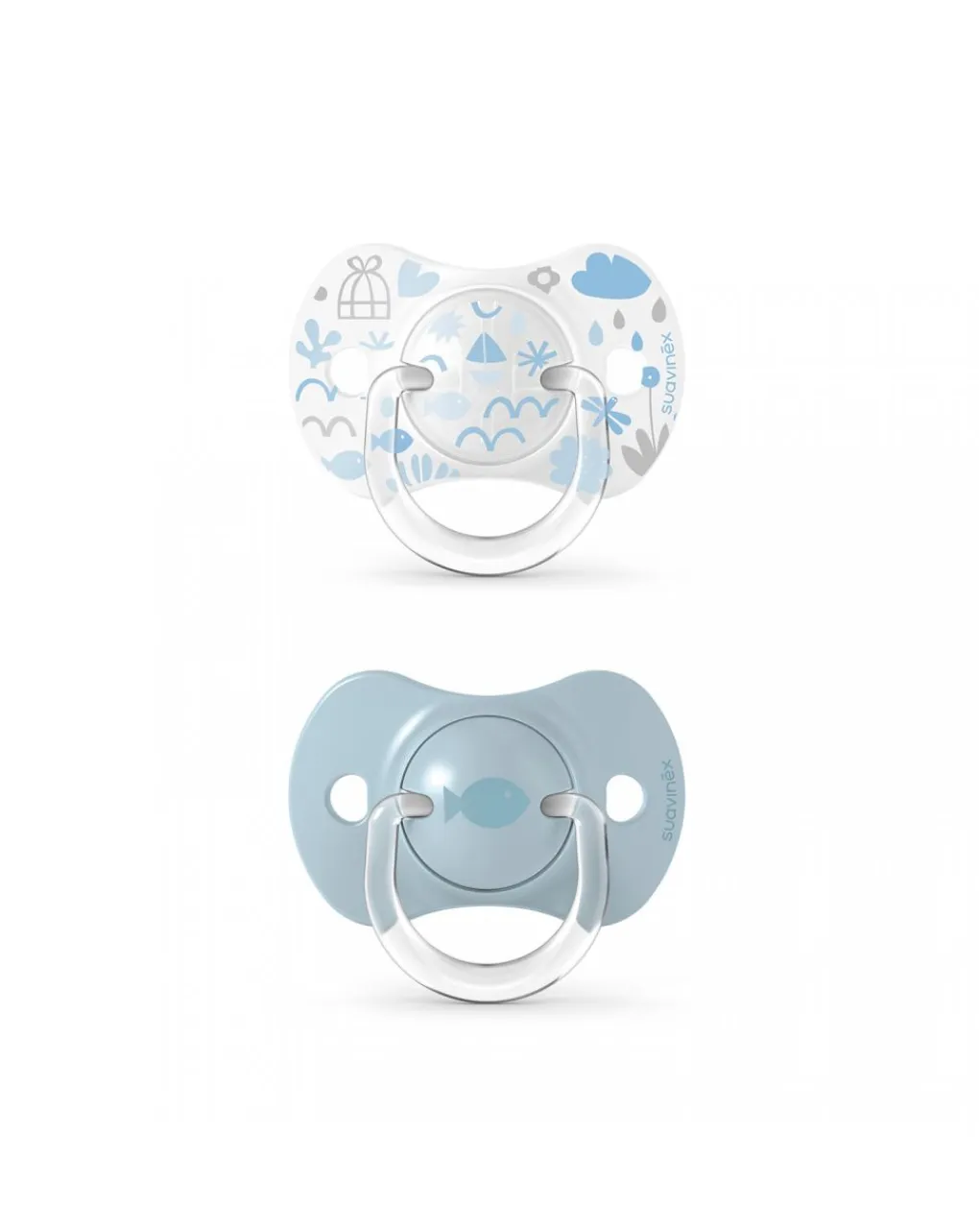 Suavinex Succhietti-Memories Succhietto Silicone 0/6M Tettina Sx Pro 2Pz Azzurro