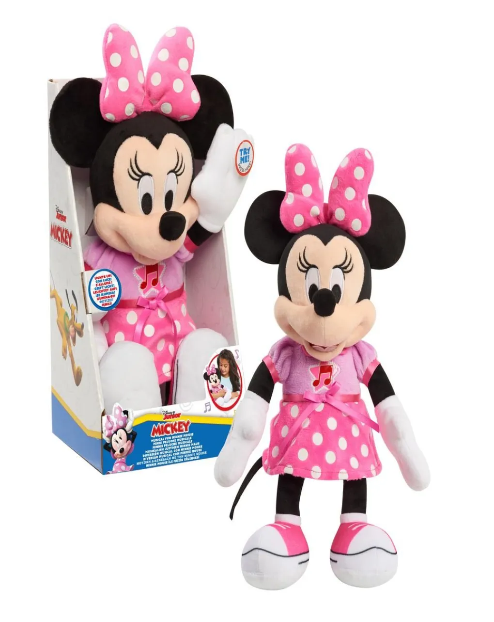 Mickey&minnie Pupazzi Peluche E Dou Dou-Minnie Peluche Musicale 28Cm - Giochi Preziosi