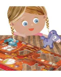 Headu Puzzle Per Bambini-Montessori First Puzzle The Farm. Un Gioco Per La Coordinazione Sensoriale 2/4 Anni -