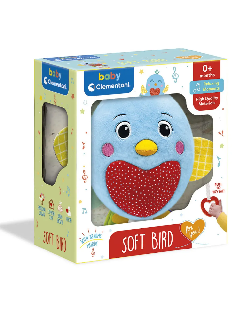 Baby Clementoni Pupazzi Peluche E Dou Dou-Morbido Carillon Bird Musical - For You