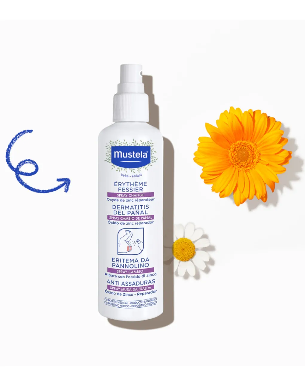 Mustela Pasta E Polvere Cambio-Spray Cambio 75Ml