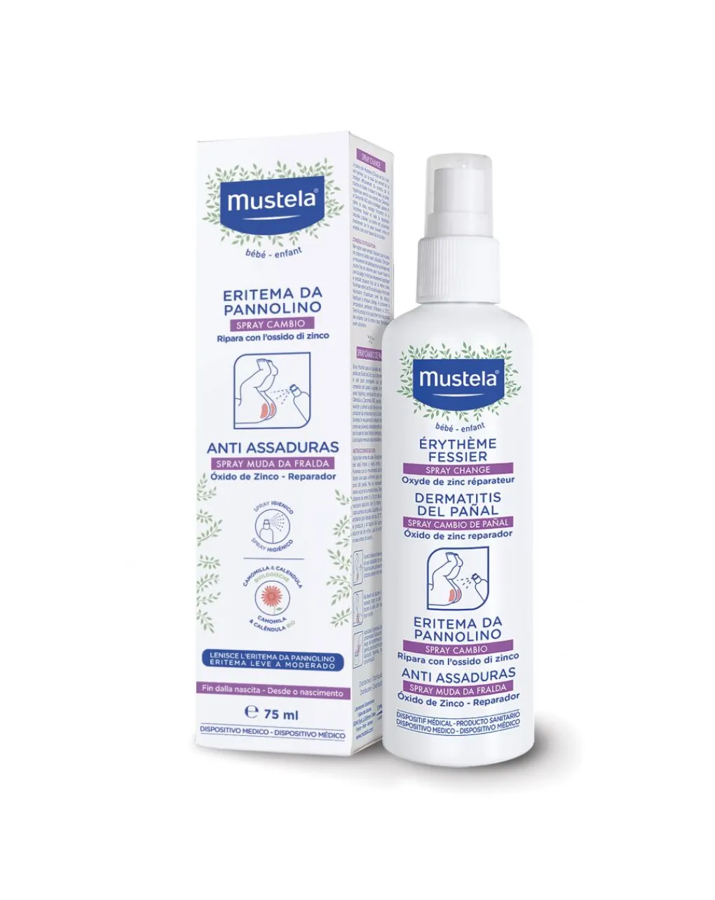 Mustela Pasta E Polvere Cambio-Spray Cambio 75Ml