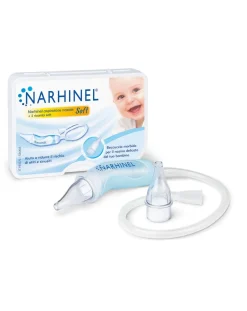 Narhinel Cura Naso Occhi E Orecchie-- Aspiratore Nasale Soft Per Neonati E Bambini - Con 2 Ricambi Soft