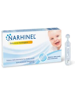 Narhinel Cura Naso Occhi E Orecchie-- Soluzione Fisiologica Salina Isotonica - 20 Flaconcini Monodose X 5 Ml