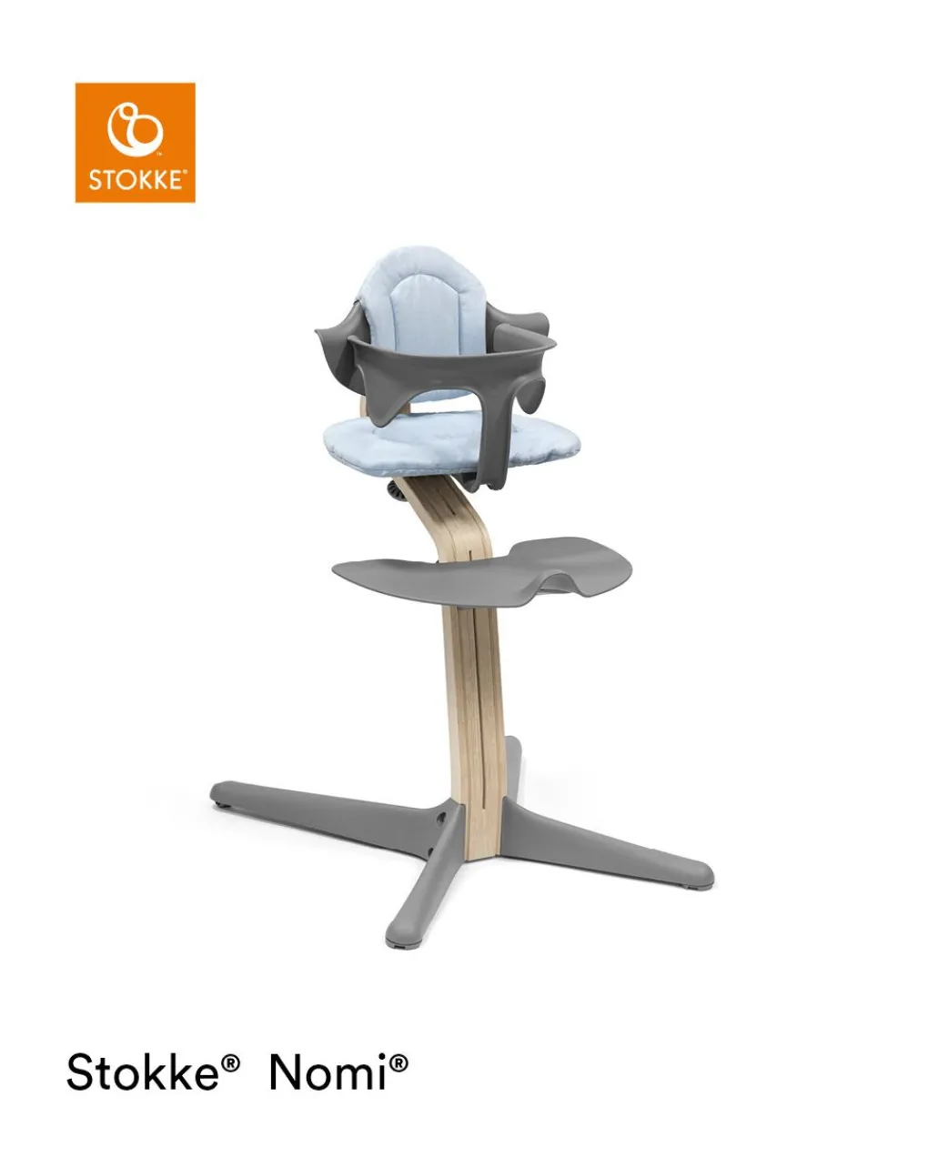 Stokke Accessori Seggioloni-Nomi? Cuscino Grey Blue- ?