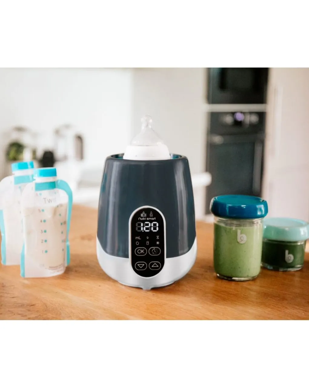 Babymoov Scaldabiberon-Nutrismart Scaldabiberon Digitale Casa Auto (Bagnomaria/Vapore)