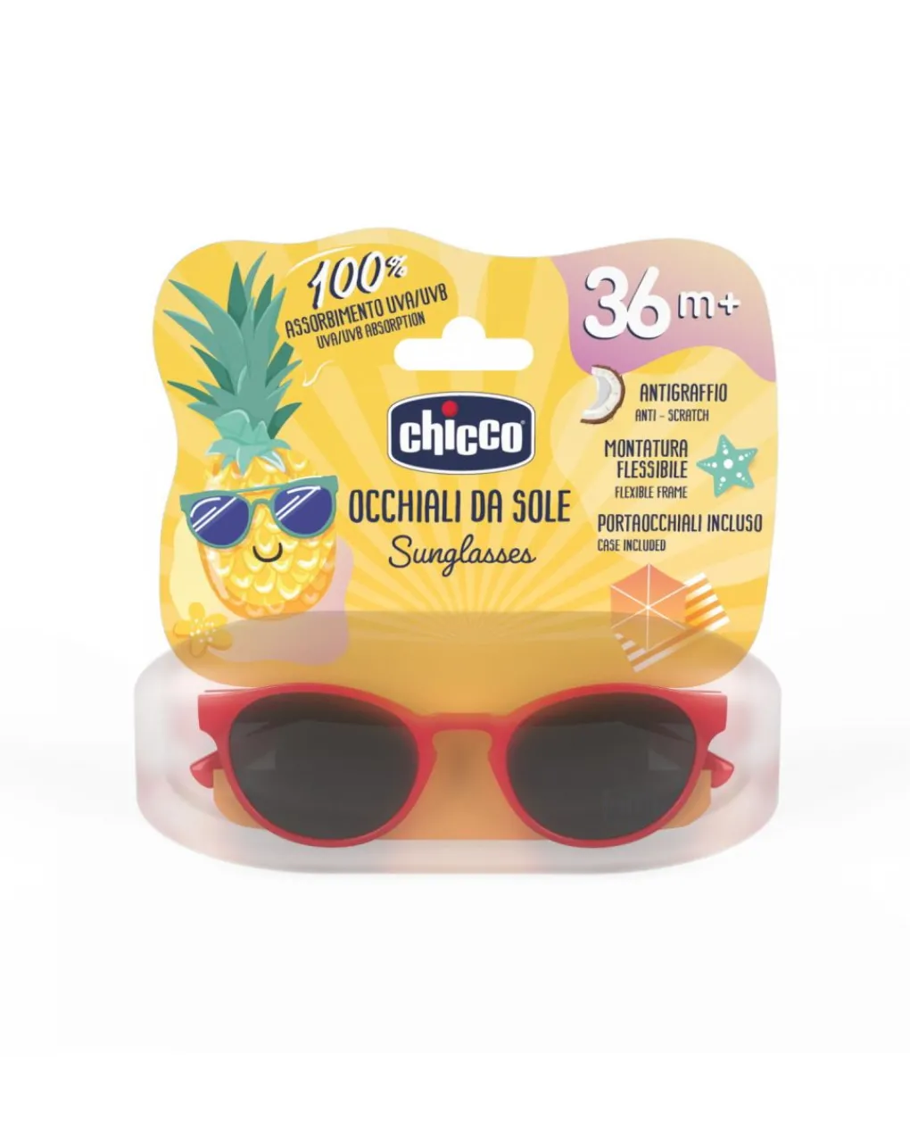 Chicco Accessori Bambina-Occhiali Da Sole 36M+ Rossi -
