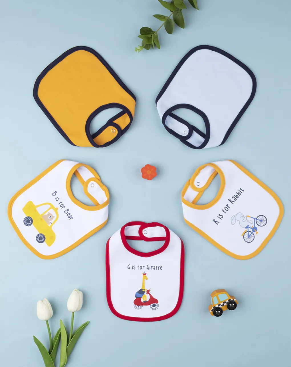Prenatal Bavaglini-Pack 5 Bavaglini Boy
