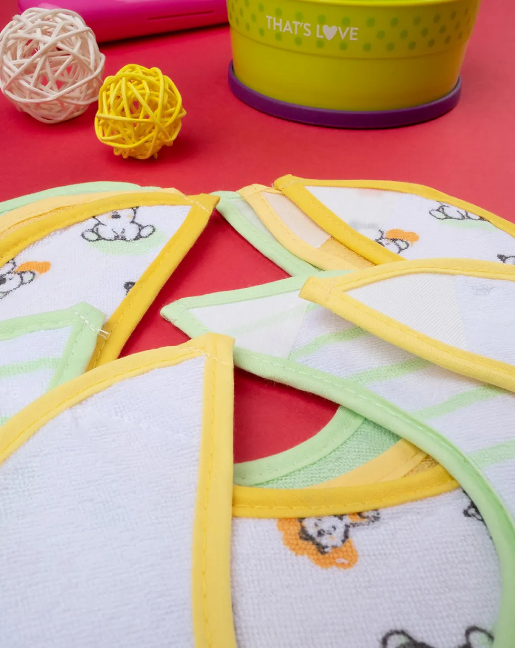 Prenatal Bavaglini-Pack 5 Bavaglini Grandi In Spugna Plastificati