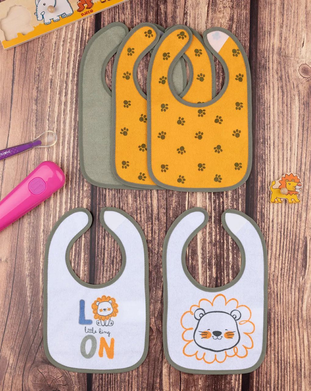 Prenatal Bavaglini-Pack 5 Bavaglini Spugna Bimbo