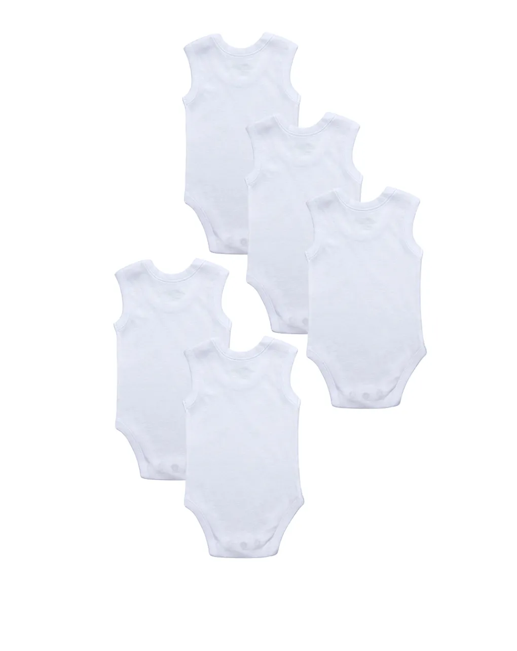 Prenatal Magliette E Body Intimi-Pack 5 Body A Canotta Bianchi