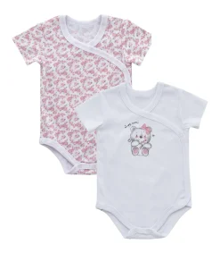 Prenatal Magliette E Body Intimi-Pack 2 Body Bianco E Rosa Chiaro
