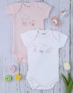 Prenatal Magliette E Body Intimi-Pack 2 Body Bimba Pink & White