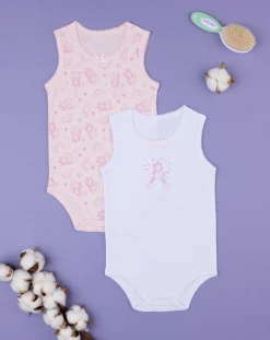 Prenatal Body Intimo E Calze-Pack 2 Body Costina Bimba "Unicorno”