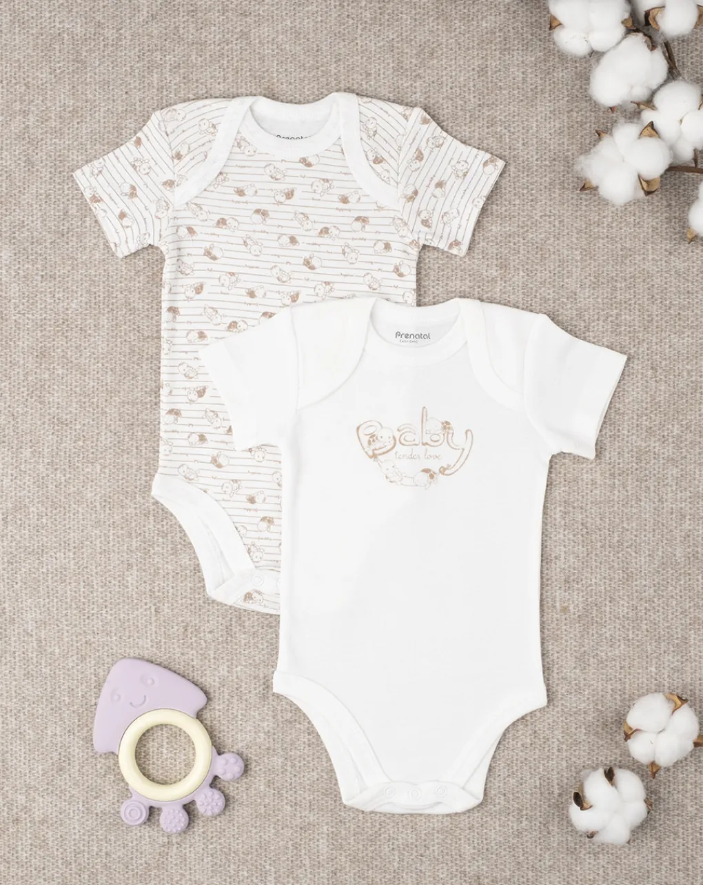 Prenatal Magliette E Body Intimi-Pack 2 Body Girl "Baby” Organic - Cotton
