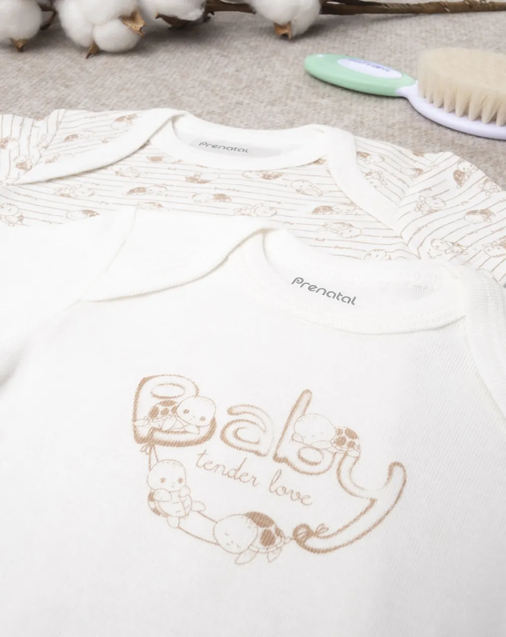 Prenatal Magliette E Body Intimi-Pack 2 Body Girl "Baby” Organic - Cotton