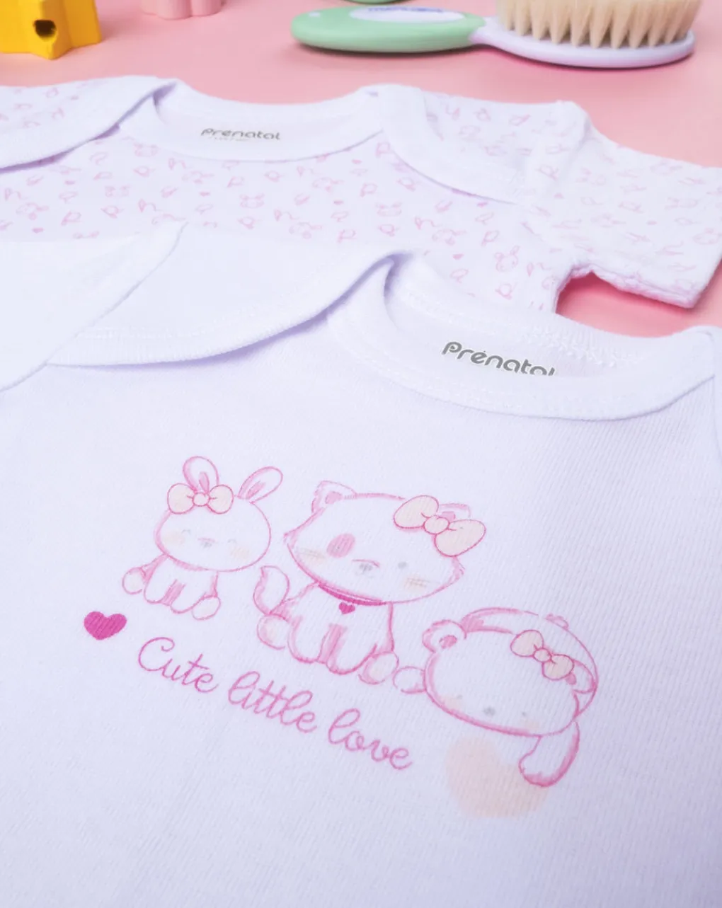Prenatal Magliette E Body Intimi-Pack 2 Body Intimi Girl "Cats”