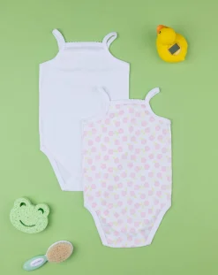 Prenatal Body Intimo E Calze-Pack 2 Body Neonata A Costine Oeko-Tex