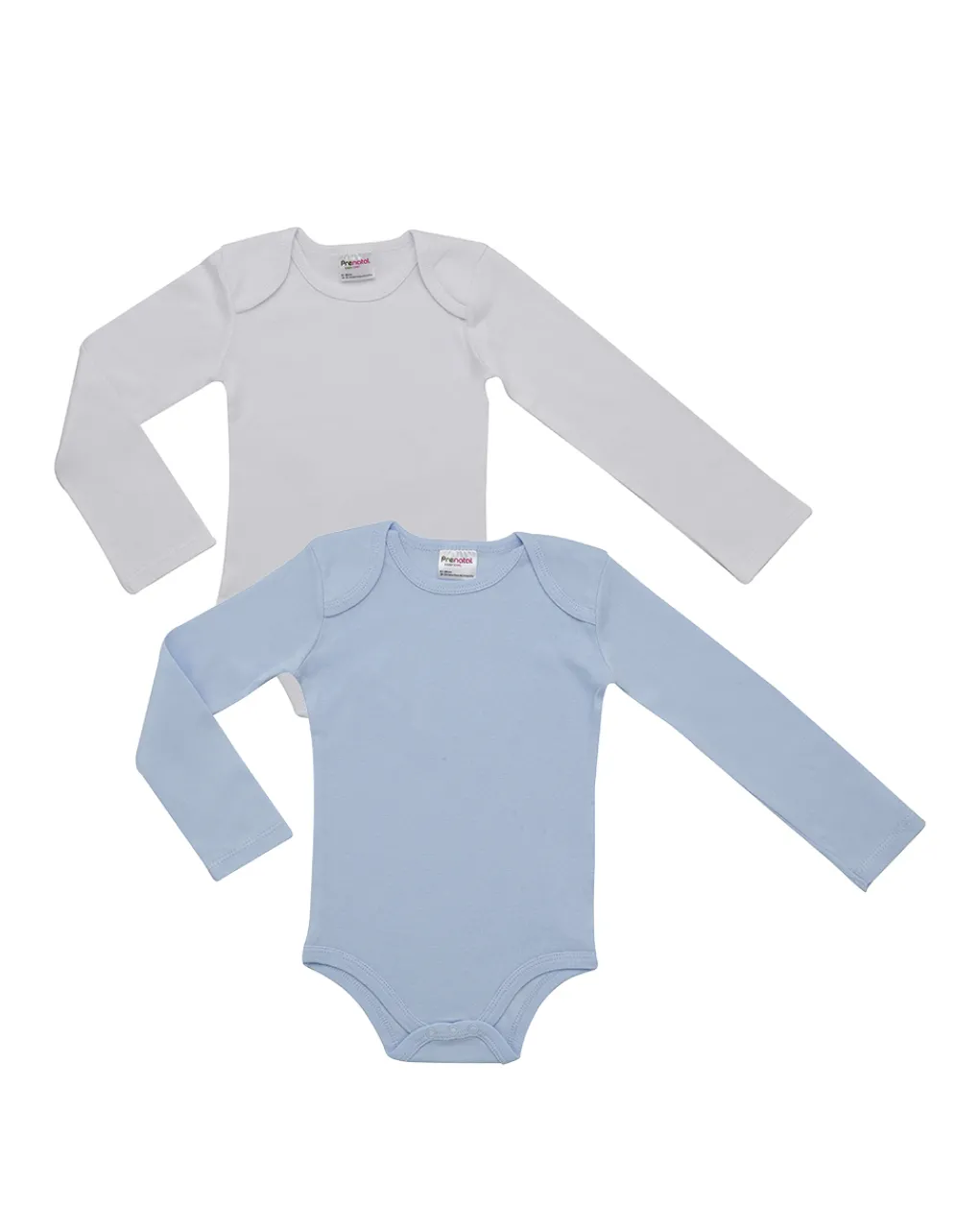 Prenatal Body Intimo E Calze-Pack 2 Body Scollo Americano Azzurro E Bianco